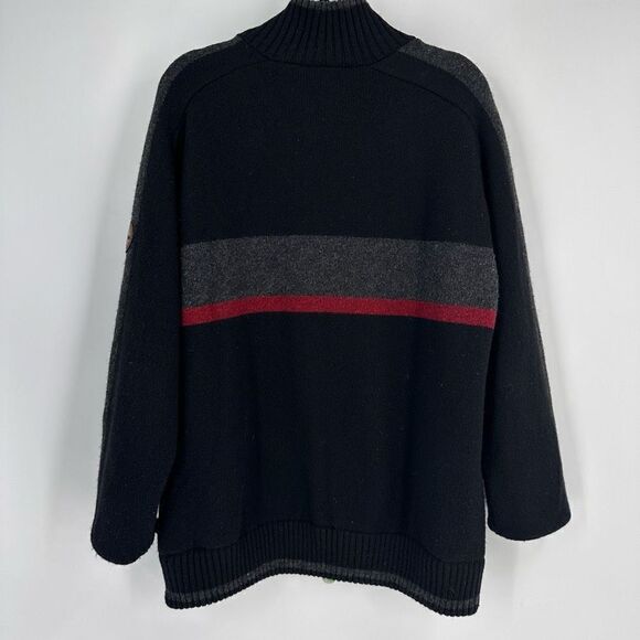 LAFUMA mens wool blend sweater Quarter‎ Zip lined black Windstopper large - Picture 9 of 13